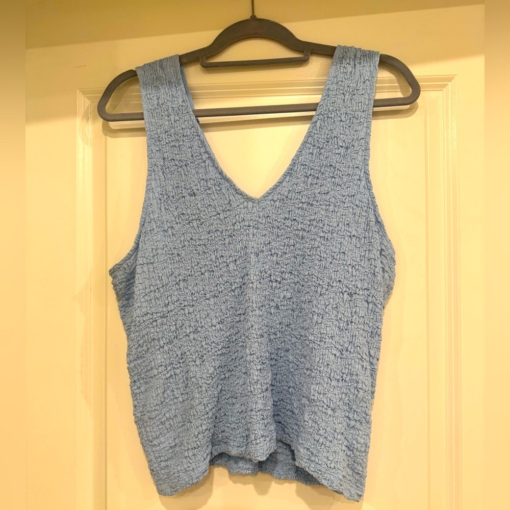 A New Day Blue Textured Tank Top – Size L
